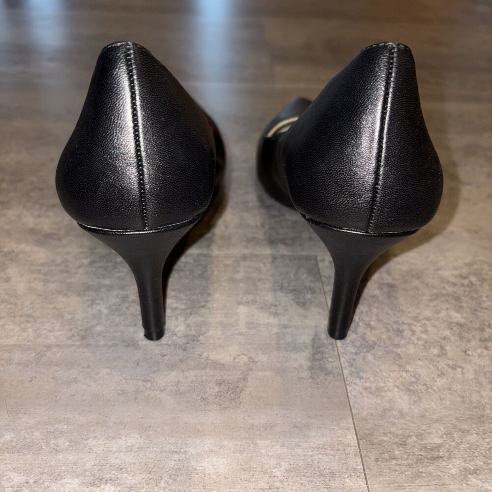 LifeStride Soft System Pointed Toe Black Pump 3 Inch Heel Shoes, Size 10M - Picture 3 of 8